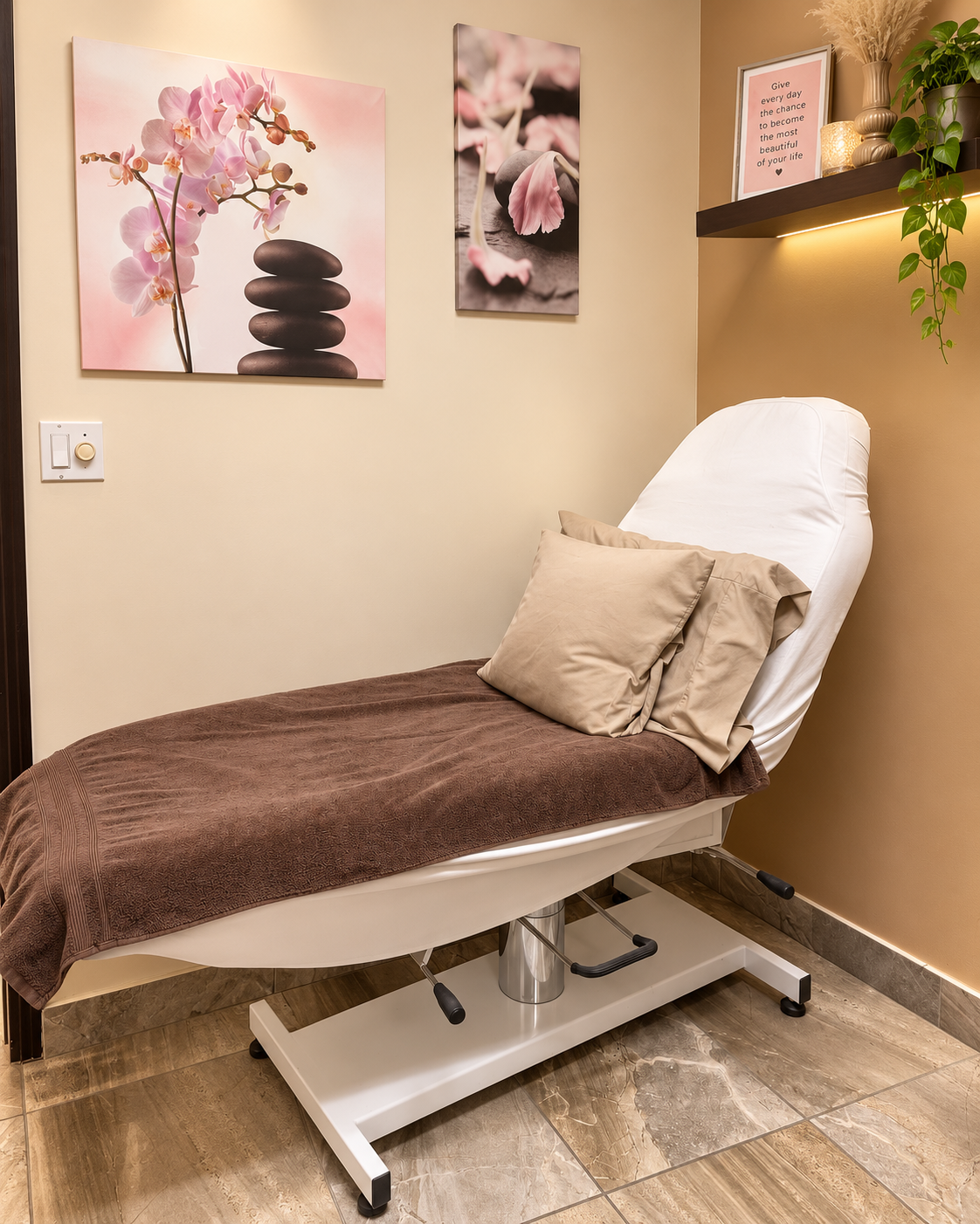 Private beauty treatment area at Jetz Hair and Nails Studio
